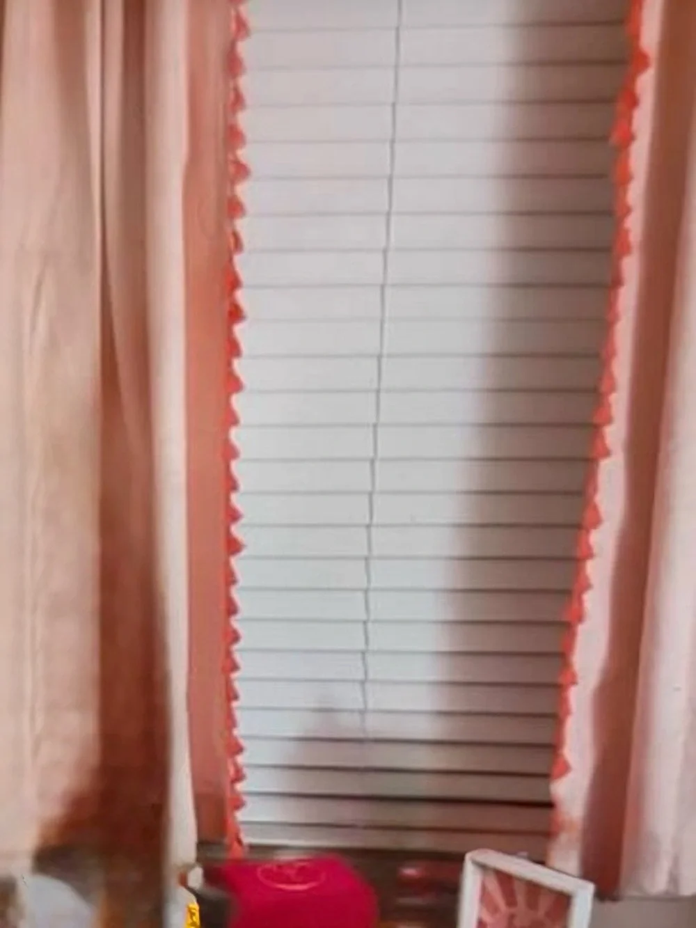 Target Opalhouse Blush/Orange Velvet Curtains with Tassels -2 Pannels